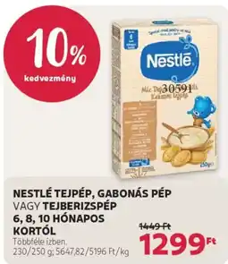 Rossmann Nestlé tejpél, gabonás pél vagy tejberizspél ajánlat