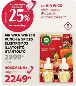 Rossmann air wick elektromos illatosító utántöltő ajánlat