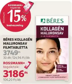 Rossmann Béres kollagén hialuronsav filmtabletta ajánlat