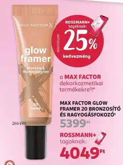 Rossmann Max factor glow framer ajánlat