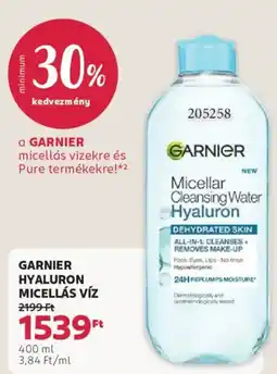 Rossmann Garnier hyaluron micellás víz ajánlat