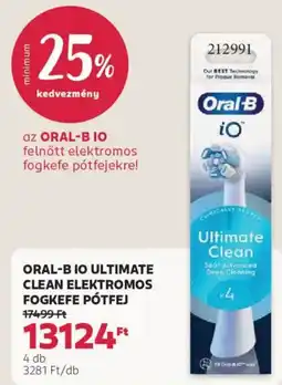 Rossmann oral-b io ultimate clean elektromos fogkefe pótfej ajánlat