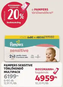 Rossmann Pampers sensitive törölköndő multipack ajánlat