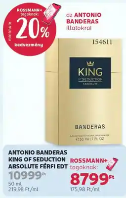 Rossmann antonio banderas king of seduction absolute férfi edt ajánlat