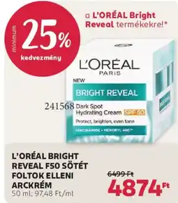 Rossmann L'oreal bright reveal f50 sotet ajánlat