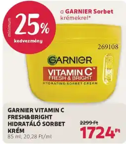 Rossmann garnier vitamin c fresh & bright hidratáló sorbet krém ajánlat