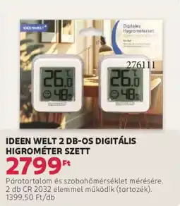 Rossmann Ideen Welt 2 db-os digitális higrométer szett ajánlat