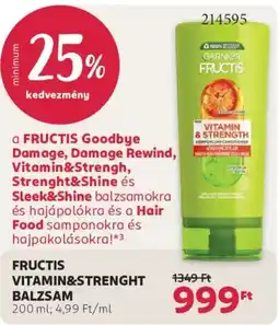 Rossmann fructis vitamin&strength balzsam ajánlat