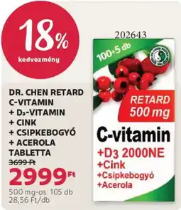 Rossmann Dr. chen retard c-vitamin ajánlat