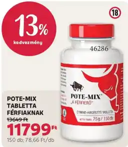 Rossmann Pote-Mix tabletta férfiaknak ajánlat