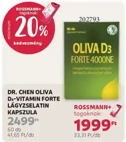 Rossmann Dr. Chen oliva d3-vitamin forte lágyzselatin kapszula ajánlat
