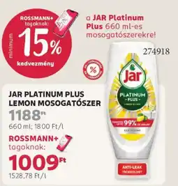 Rossmann jar platinum plus mosogatószer ajánlat