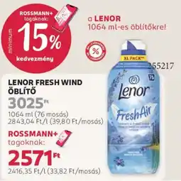Rossmann lenor öblítő ajánlat
