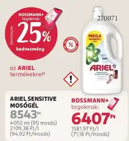 Rossmann ariel sensitive mosógél ajánlat