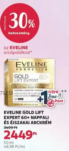 Rossmann Eveline gold lift expert 60+ nappali és éjszakai arckrém ajánlat