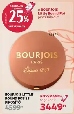 Rossmann bourjois little round pot 85 pirosító ajánlat
