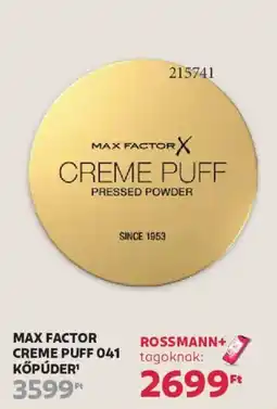 Rossmann Max factor creme puff ajánlat