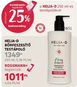 Rossmann Helia-d bőrfeszesítő testápoló ajánlat