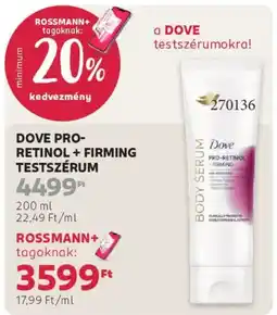 Rossmann dove pro-retinol + firming testszérüm ajánlat