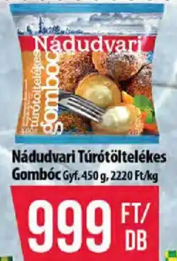 Coop Nádudvari túrótöltelékes gombóc ajánlat