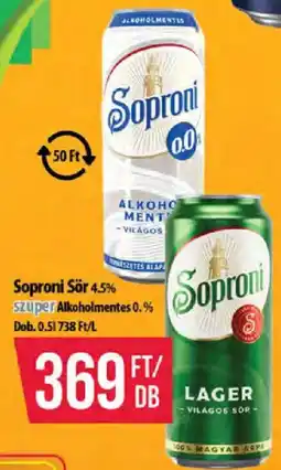 Coop Soproni sör ajánlat