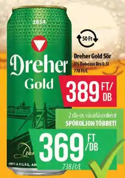 Coop Dreher gold ajánlat