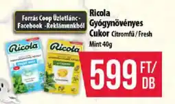 Coop Ricola Gyógynövényes Cukor ajánlat
