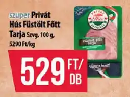 Coop szuper Privát Hús Füstölt Főtt Tarja ajánlat