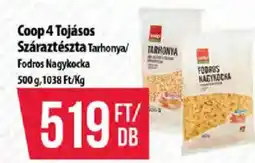 Coop Coop tojásos száraztészta ajánlat