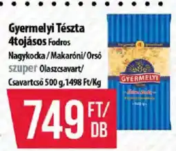 Coop Gyermelyi tészta ajánlat
