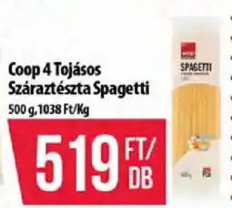 Coop Coop száraztészta spagetti ajánlat