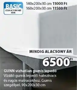 JYSK Gunn vizhatlan gumis lepedő ajánlat