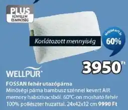 JYSK Wellpur fossan fehér utazópárna ajánlat
