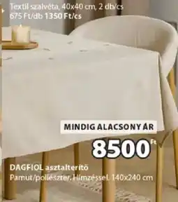 JYSK Dagfiol asztalteritő ajánlat