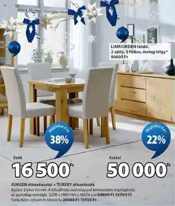 JYSK Jungen étkezőasztal + Tureby étkezőszék ajánlat