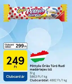 Tesco Pöttys Öriás Túró Rudi ajánlat