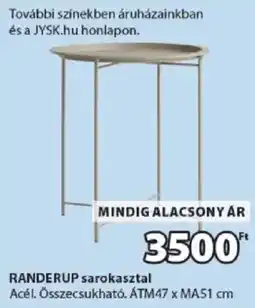 JYSK Rendererup sarokasztal ajánlat