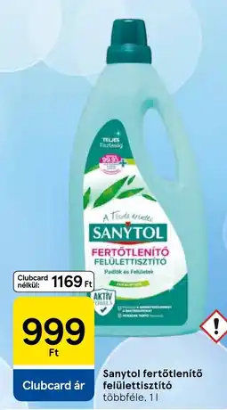 Tesco Sanytol fertotlenitő felülettszitő ajánlat