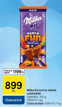 Tesco Milka extra fun csokoládé ajánlat