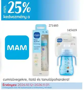MAM cumisüvegekre, itató és tanulópoharakra!
