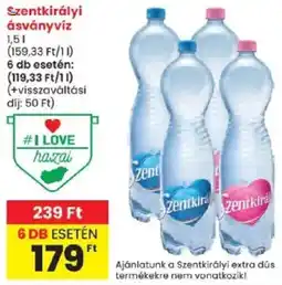 Spar Szentkirályi ásványvíz ajánlat