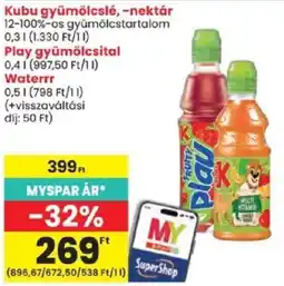 Spar Kubu gyümölcslé ajánlat