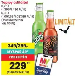 Spar Topjoy üdítőital ajánlat
