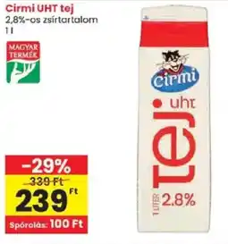 Spar Cirmi uht tej ajánlat