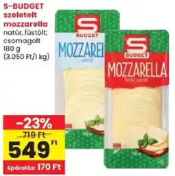 Spar S budget mozzarella ajánlat