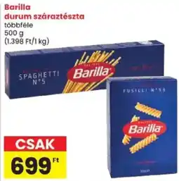 Spar Barilla durum száraztészta ajánlat
