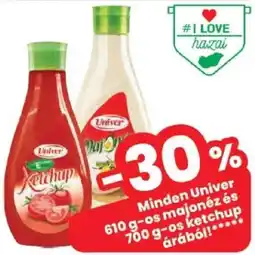 Spar Univer majonéz és ketchupp ajánlat
