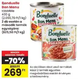 Spar Bonduelle Bon Menu ajánlat