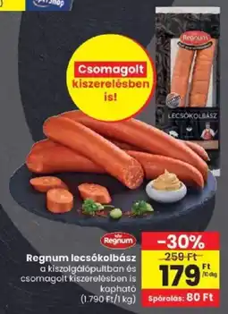Spar Regnum lecsókolbász ajánlat