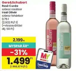 Spar Gere&Schubert rosé cuvée száraz rosébor ajánlat